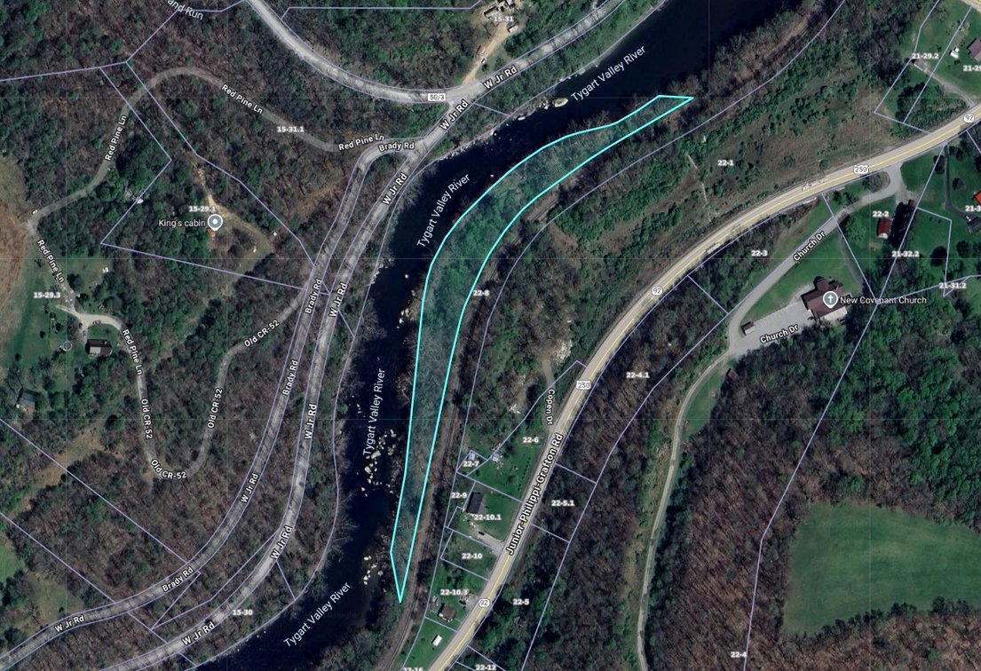 Subject #8: 2.10 +/- Acres Along Tygart Valley River