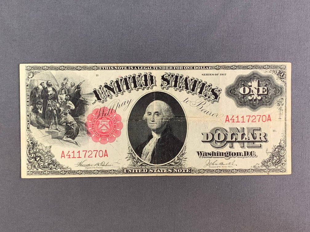 1917 $1 Washington 'Sawhorse' Legal Tender Note