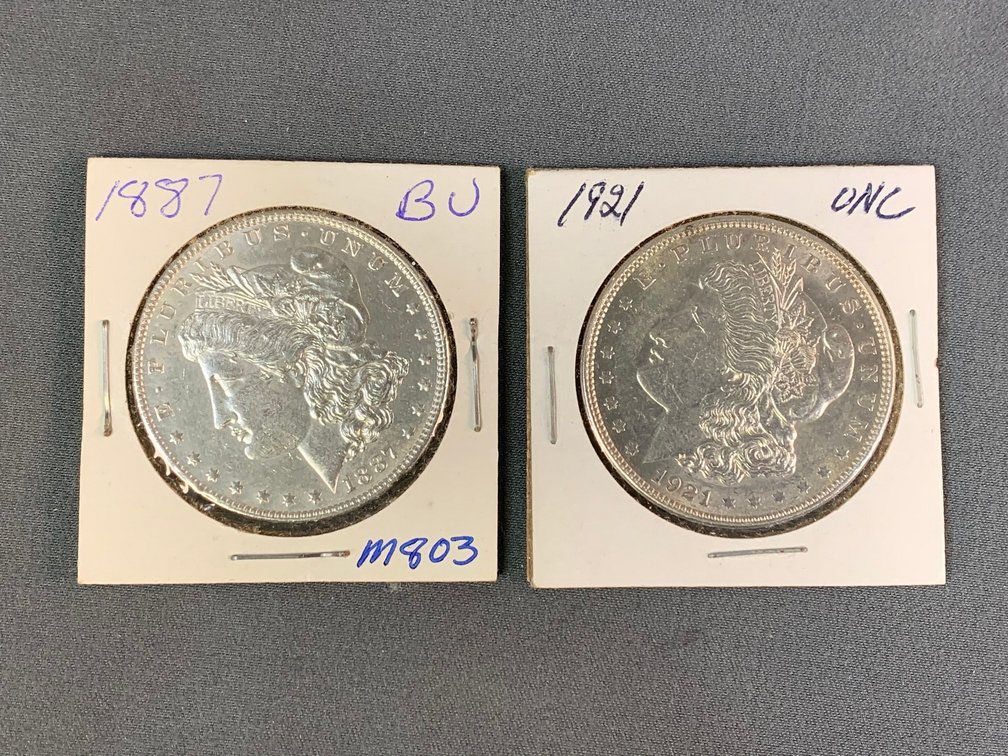 (2) Morgan Dollars