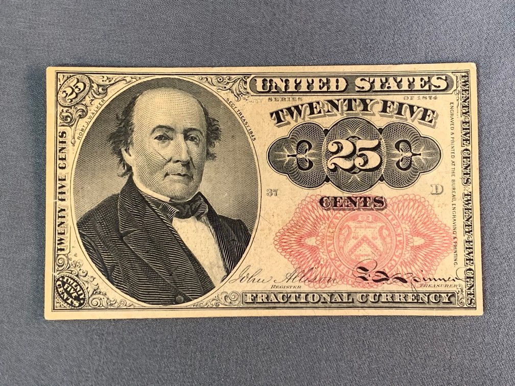 1874 25-cent Fractional Currency Note