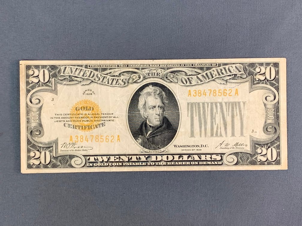 1928 $20 Gold Certificate