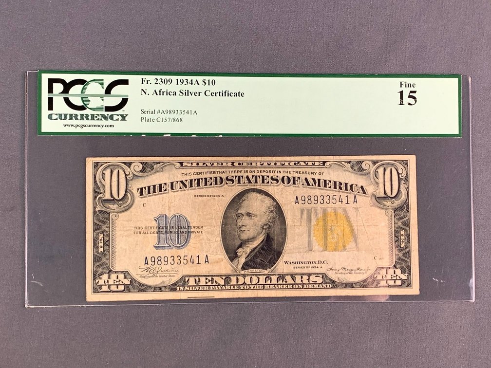 1934A $10 Silver Certificate
