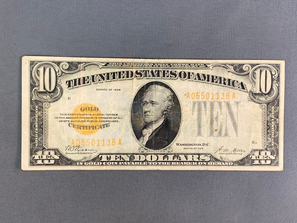 1928 $10 Gold Certificate