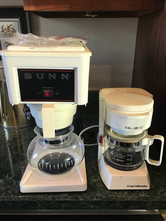 Bunn and Mr. Coffee coffee pots
