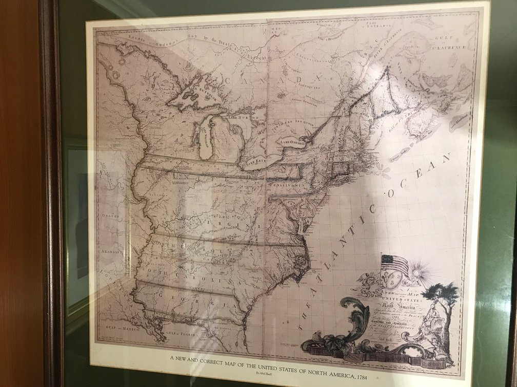 Map of US of North America, 1784