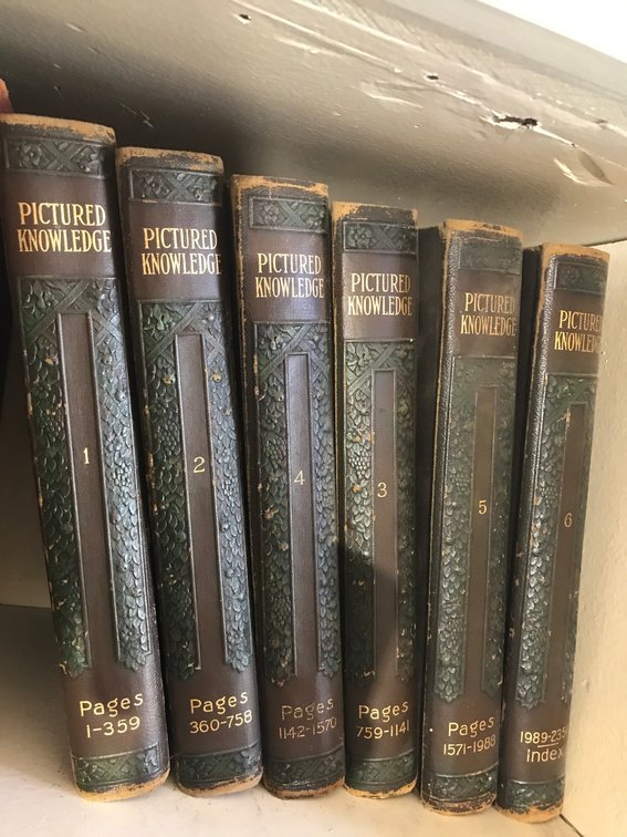 Set of Pictured Knowledge books-early set