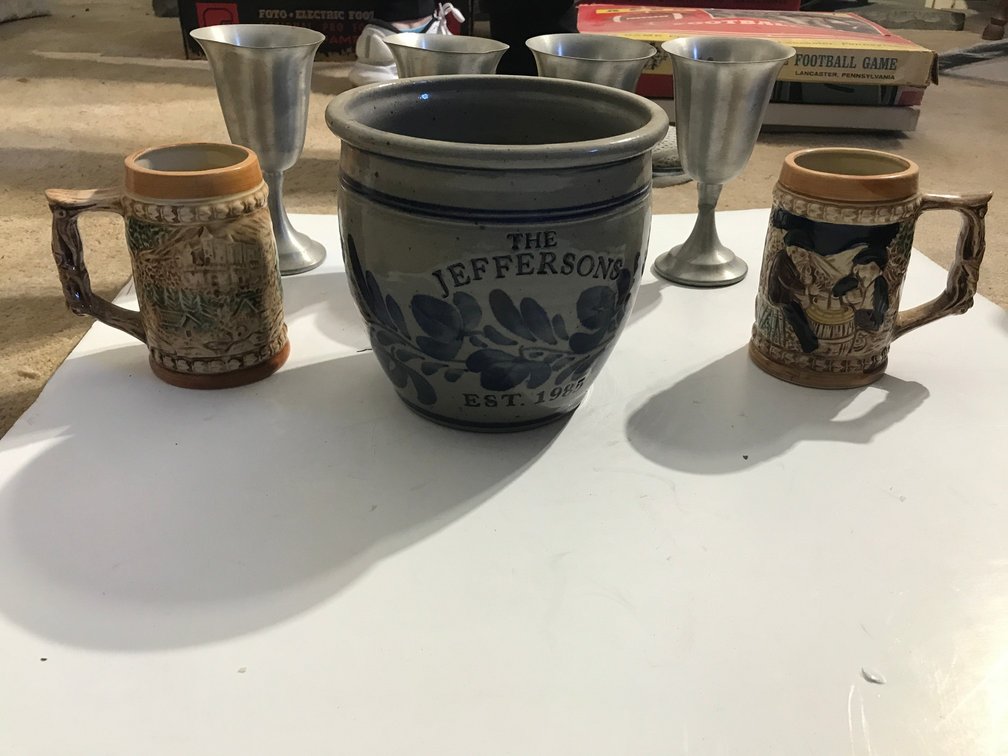 Piece of Westerwald Pottery, steins