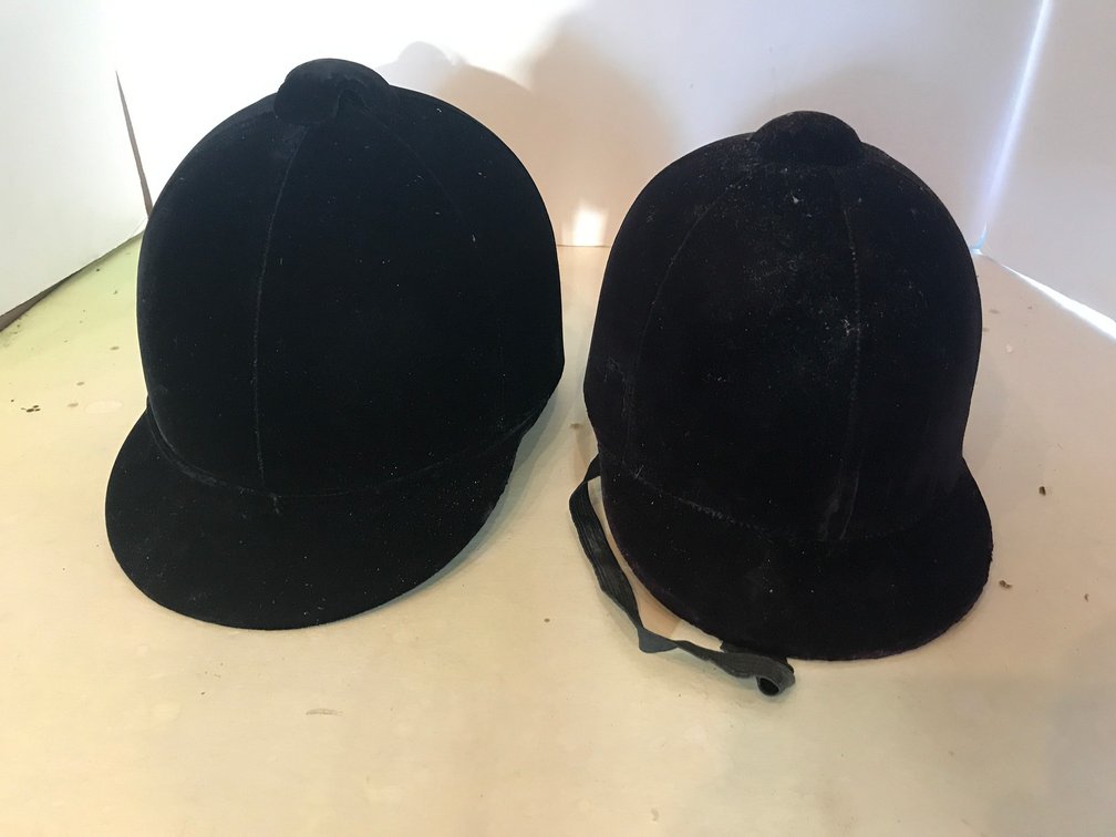 2 Equestrian riding helmets