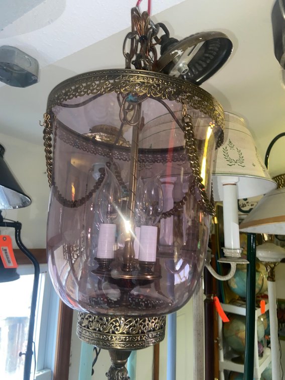 2 Lighting Fixtures - Pendant and Chandelier