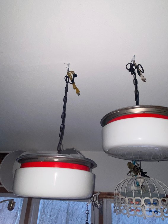 2 Swag Pendant Lights - Mid-Century Style