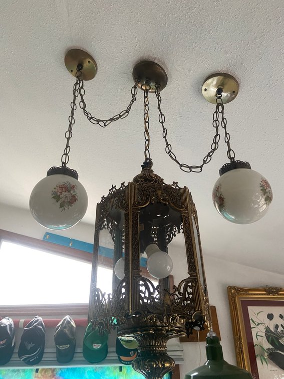 Swag Chandelier Set - Floral Globes