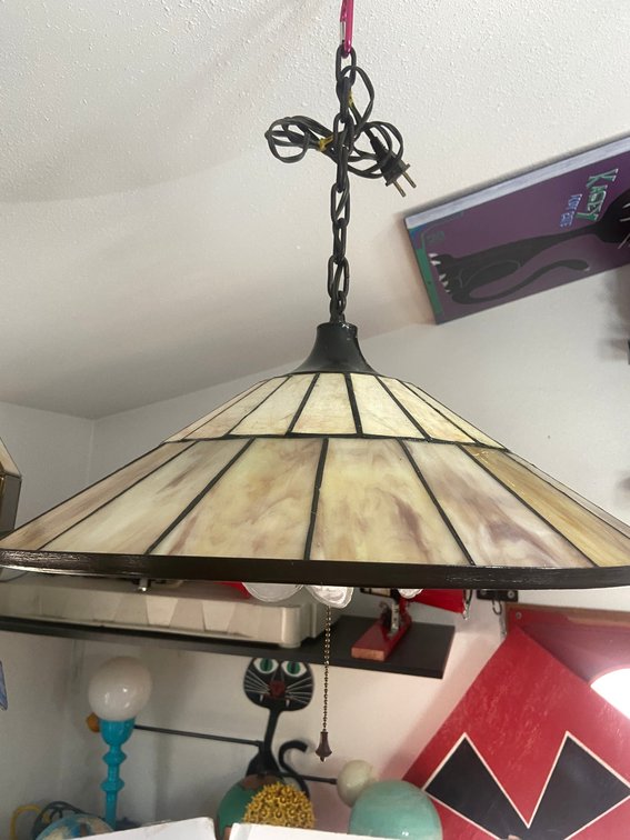Tiffany-Style Slag Glass Pendant Lamp