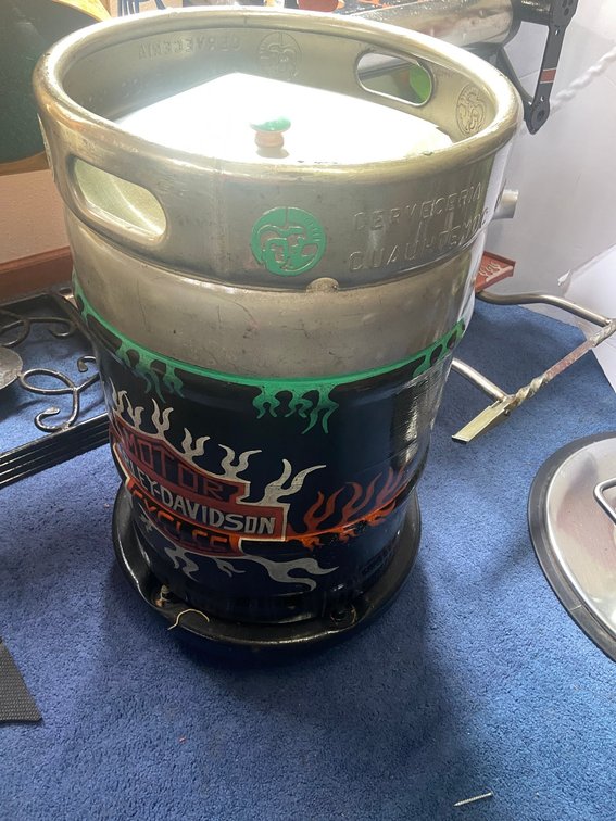 Harley-Davidson Custom Keg Pub Table - Bar & Shield