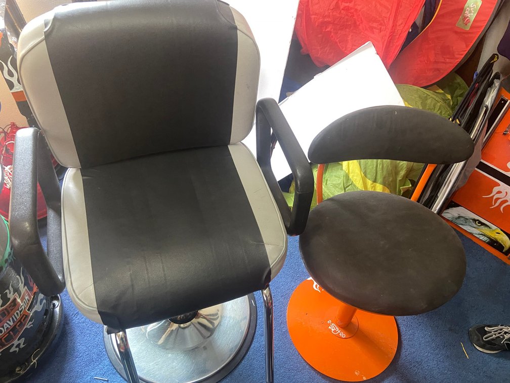 2 Utility Chairs - Hydraulic Styling & Pedestal