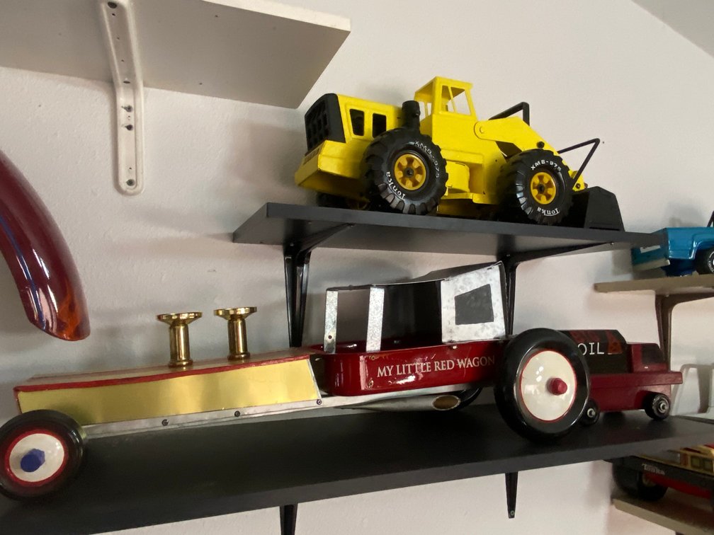 3 Toy Vehicles - XMB-975, Red Wagon
