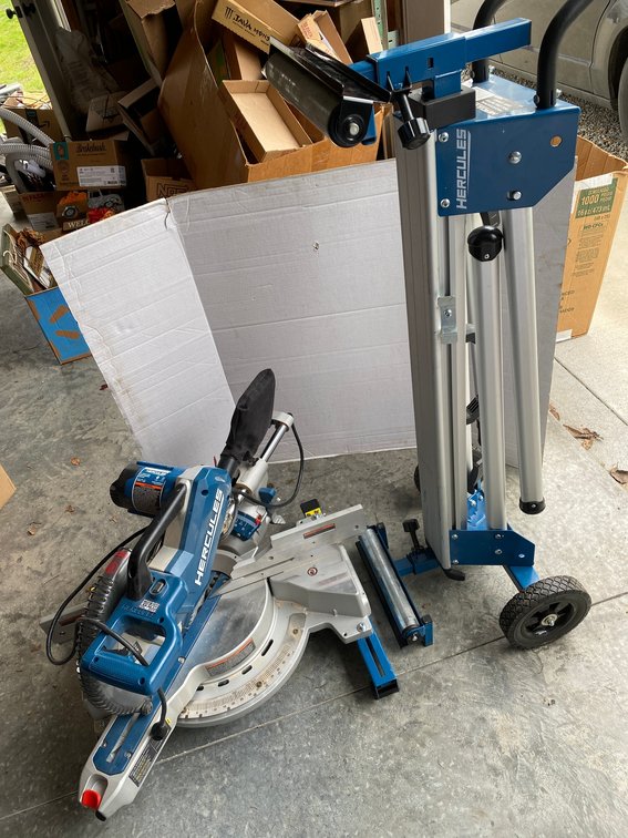 Hercules 12" double bevel sliding miter saw, 1" arbor, 120 volt