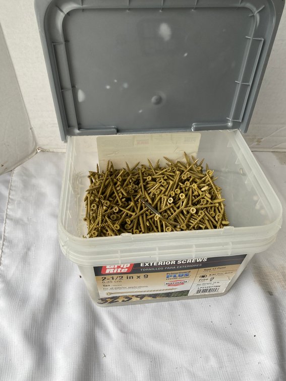 Partial box of Grip Rite exterior screws