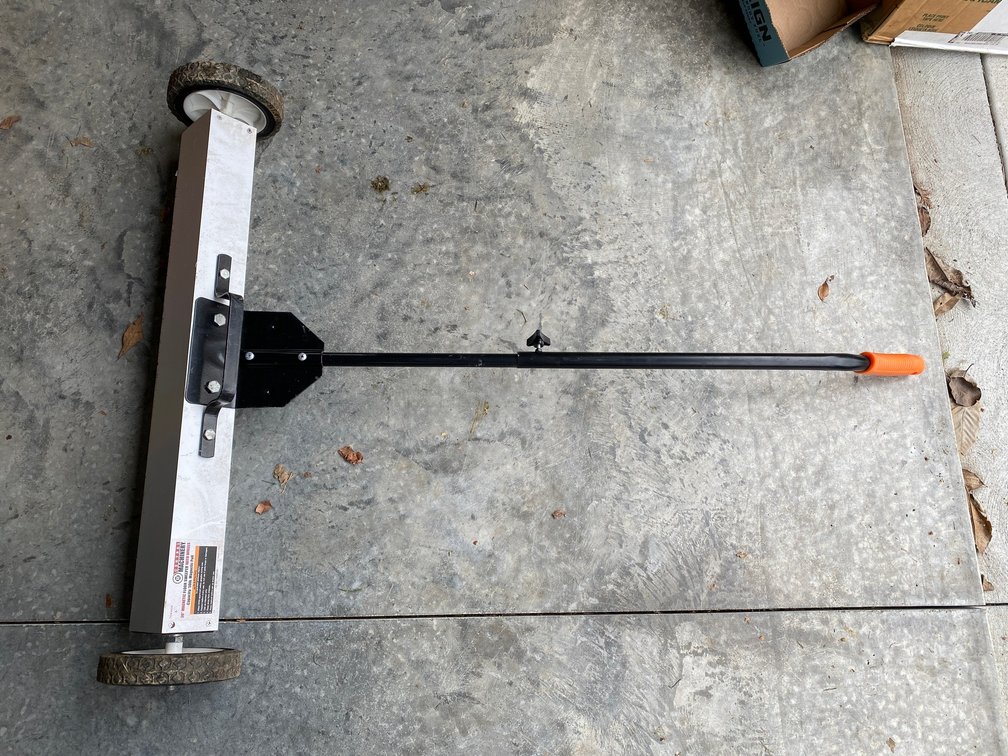 Central machinery floor magnet sweeper with wheels