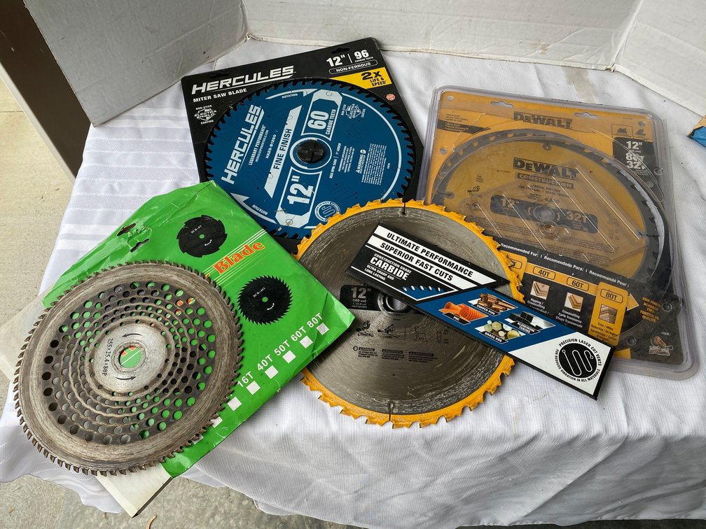 2 New 12" diameter saw blades