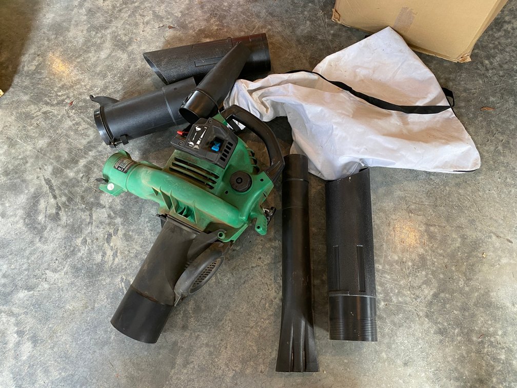 Weed Eater brand gasoline powered leaf blower vac