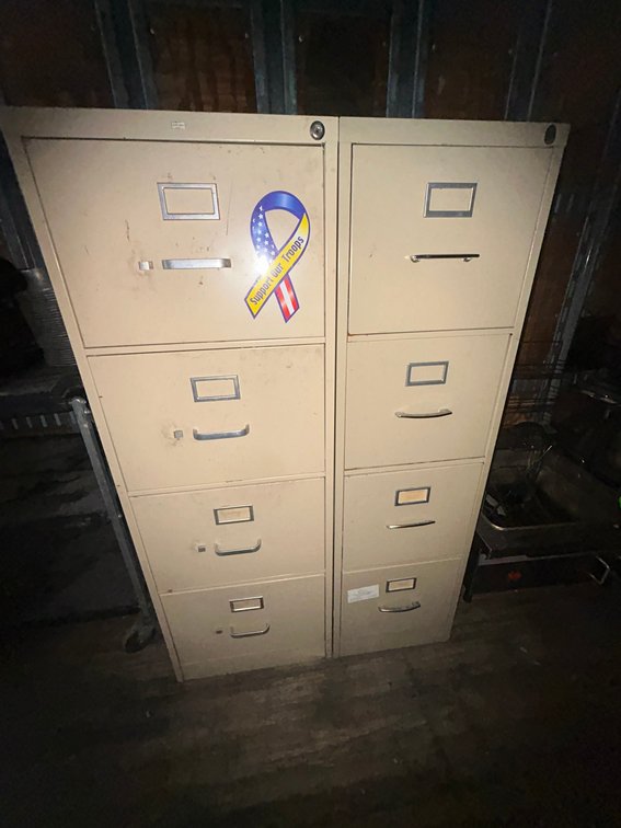 Two 4-drawer filing cabinets