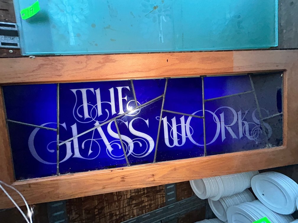 The Glass Works Grill sign