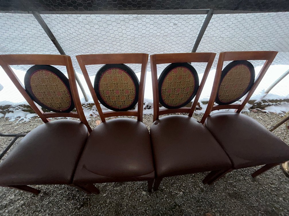 4 Padded chairs
