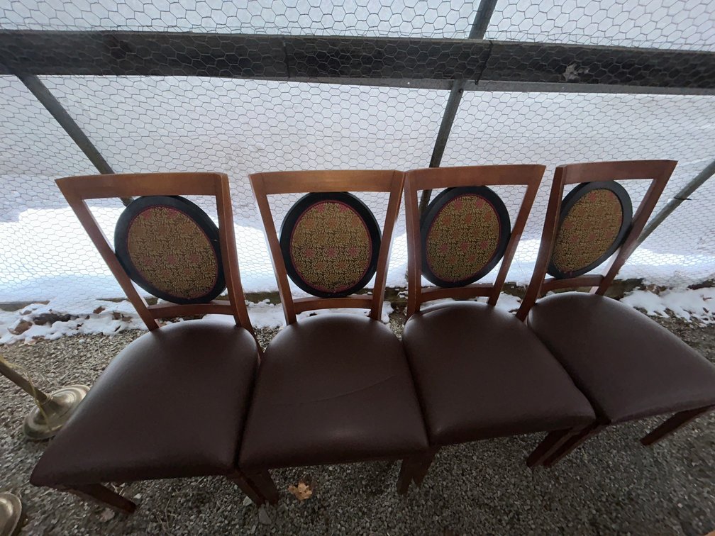 4 Padded chairs