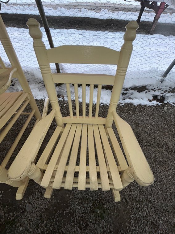 Child's wooden rocker