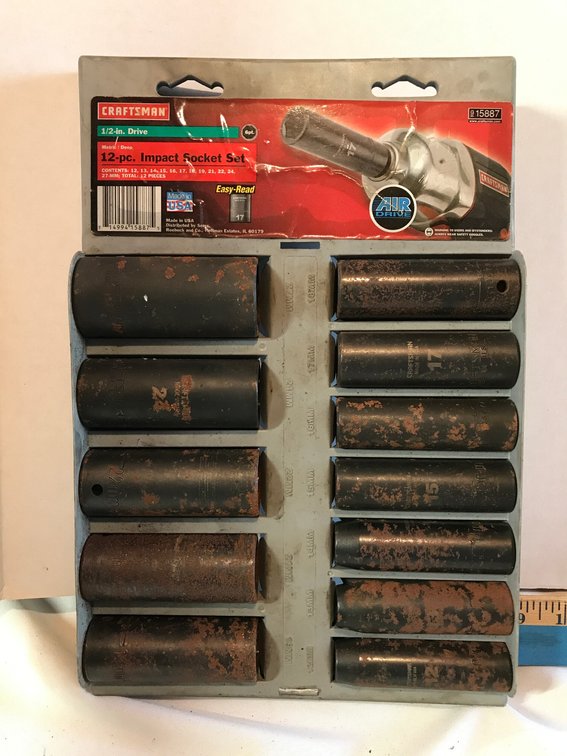 Craftsman  1/2" drive impact sockets in metric