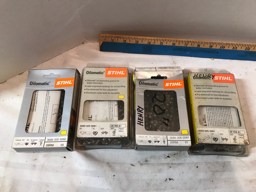4 Stihl saw chains