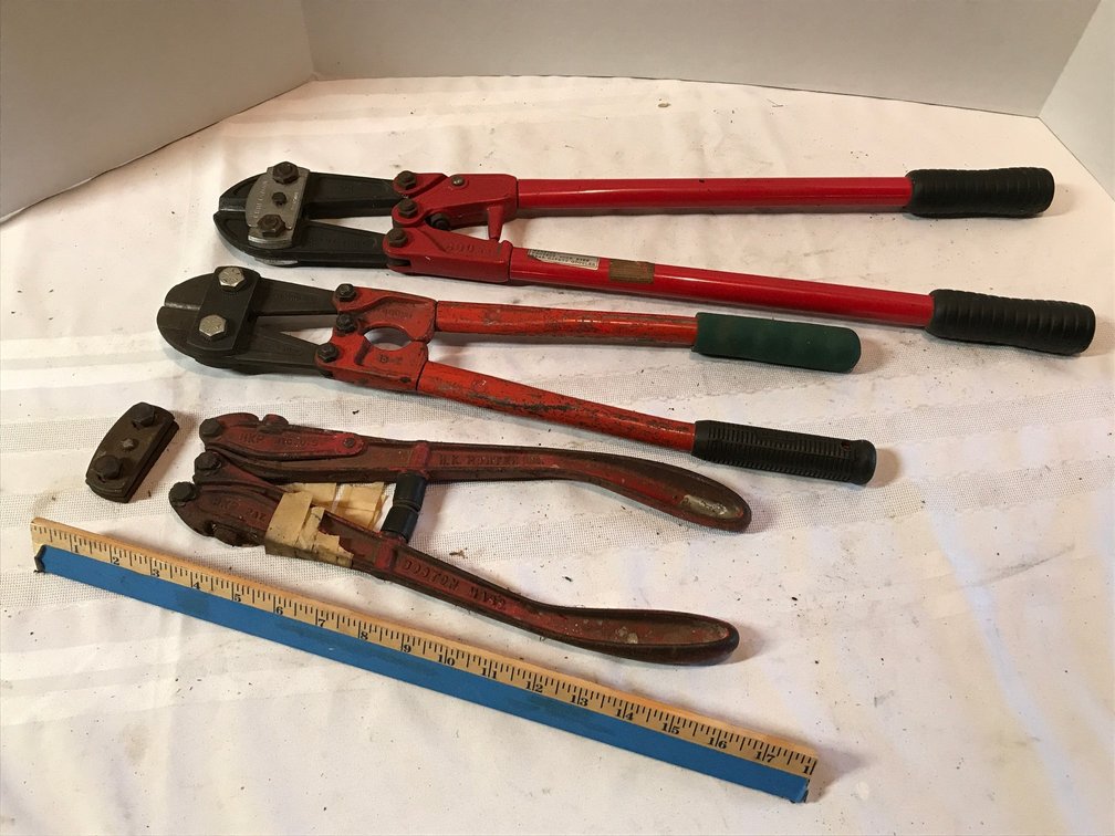 Craftsman 24" bolt cutter, smaller bolt cutter and one without jaws