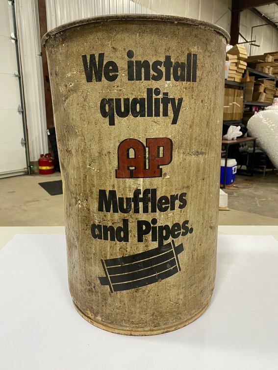 Muffler Trash Can