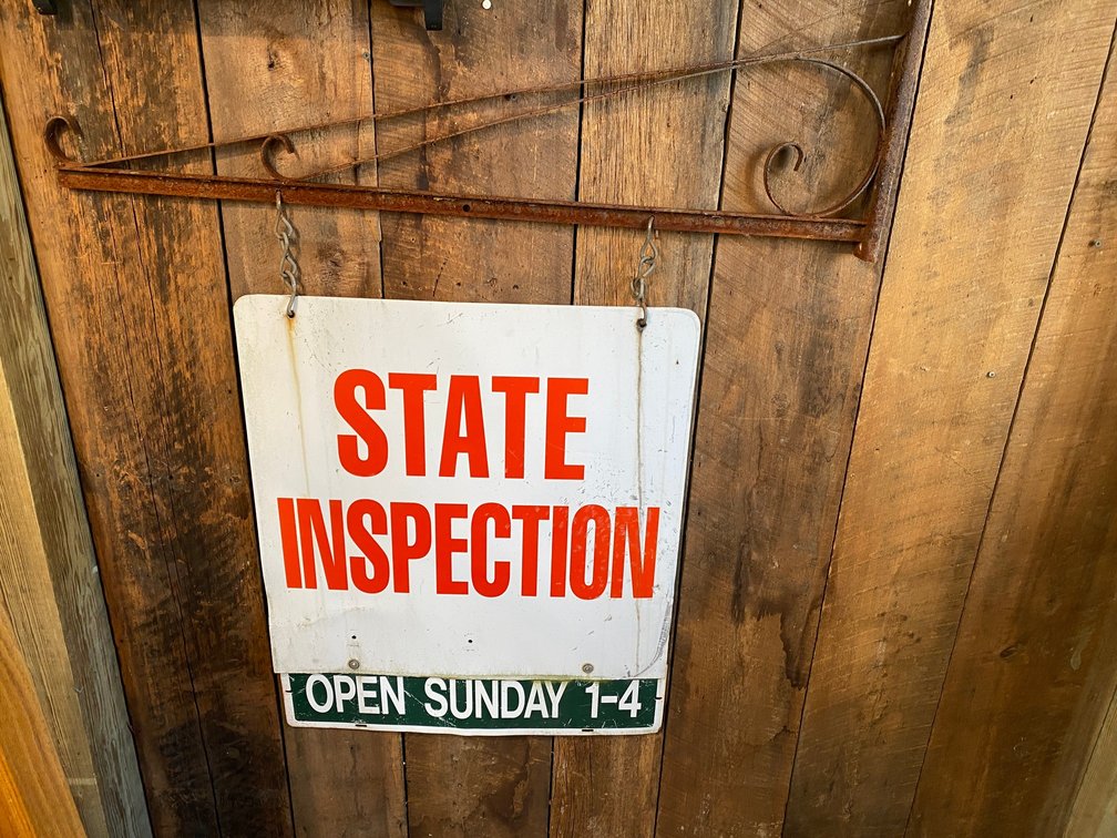 State Inspection Sign
