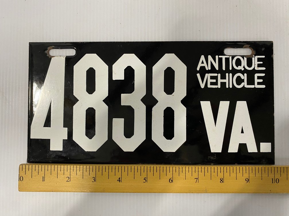 Antique Vehicle VA License Plate
