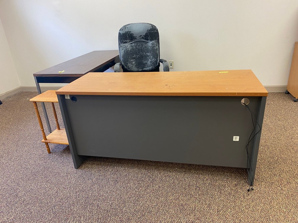 Desk, Chair, Metal Table