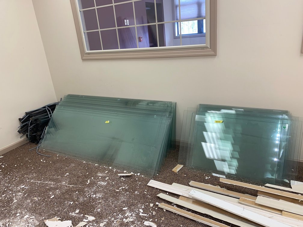 Glass Shelving with Brackets