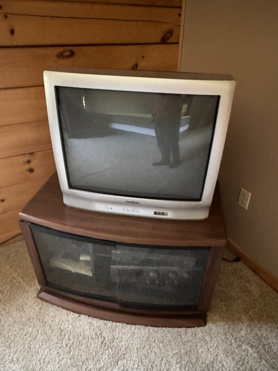 Vintage television with TV stand