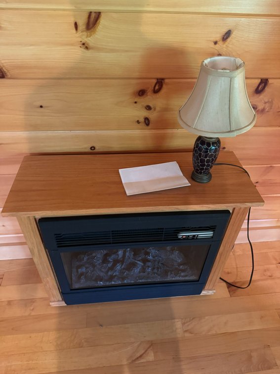 Electric Fireplace and Lamp