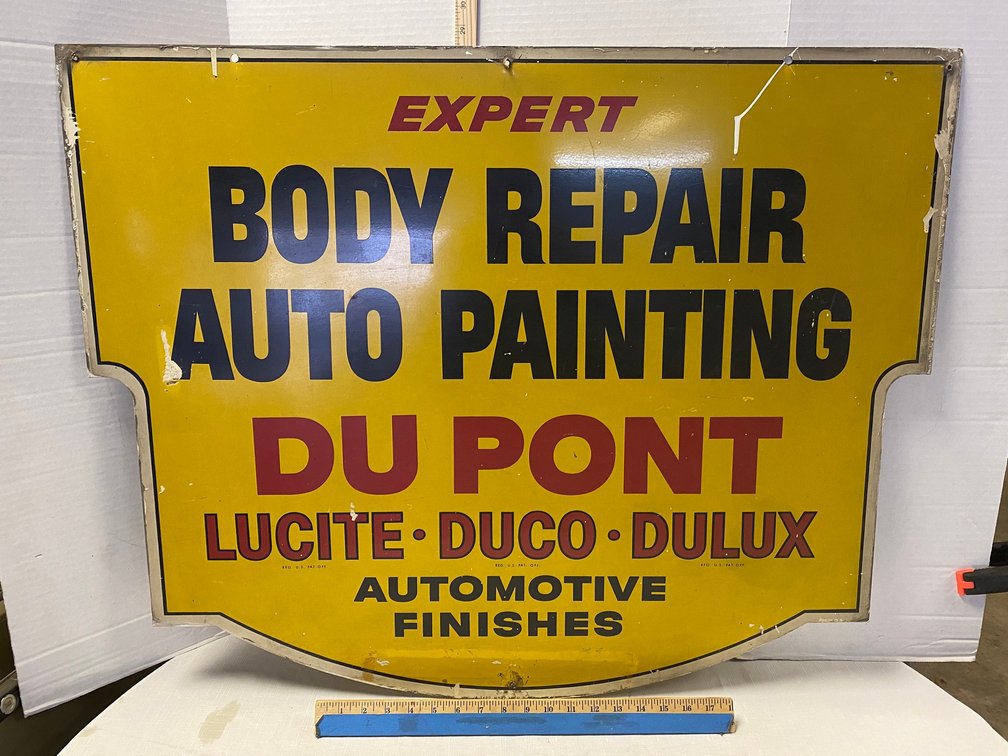 Early Metal Dupont Automotive Finishes Sign
