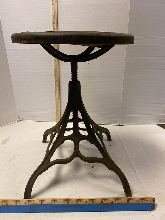 Early Swivel Stool with Adjustable Height