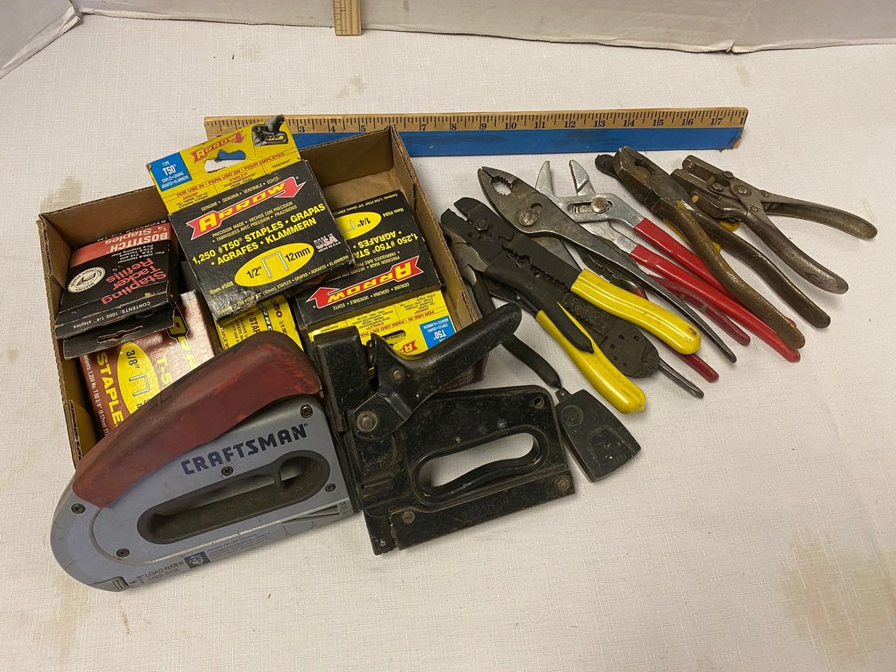 Staple Guns, Staples, and Pliers, Wire Strippers