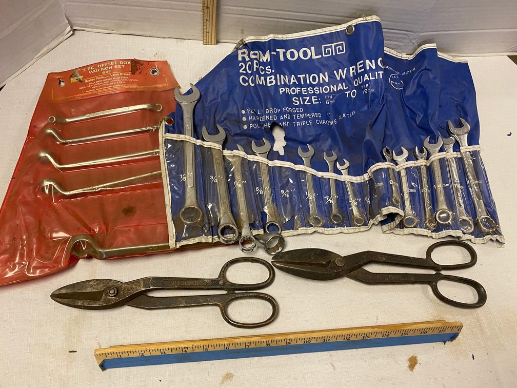 Wrenches, 2 Pair of Tin Snips