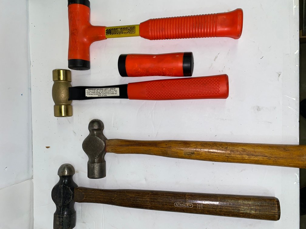 Hammers:  Brass, Ballpeen, Weighted or Dead Blow