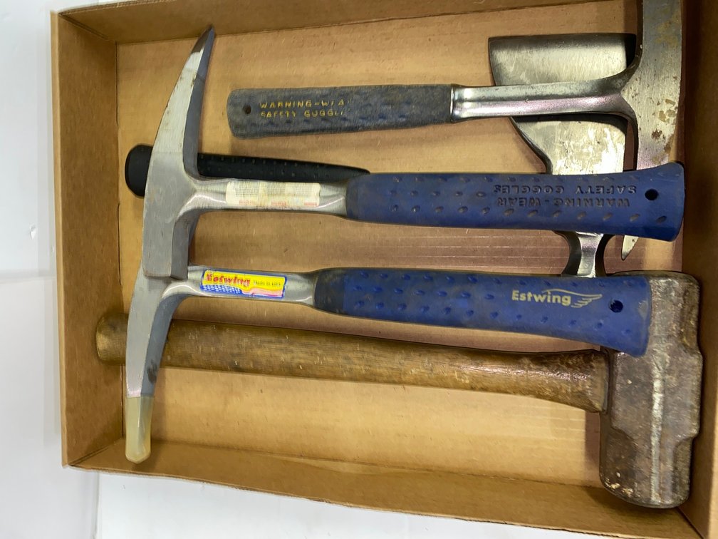 Sledge Hammer, Hatchet, 2- Mason Type Hammers