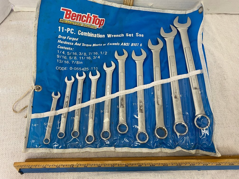 Set of Bench Top Combination Wrenches