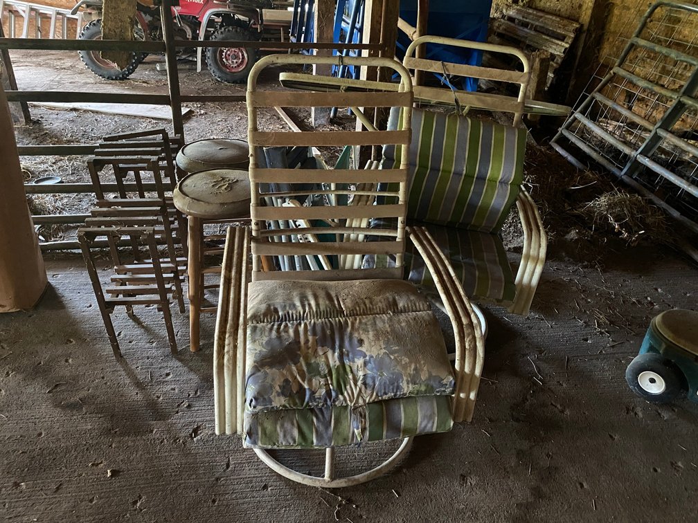 Ironing Board, Stools, Plant Stand, Outdoor Chairs