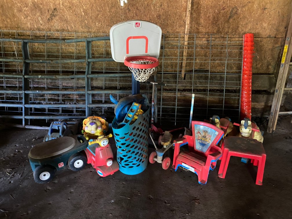 Collection of Children's Toys, Chairs, Small Table