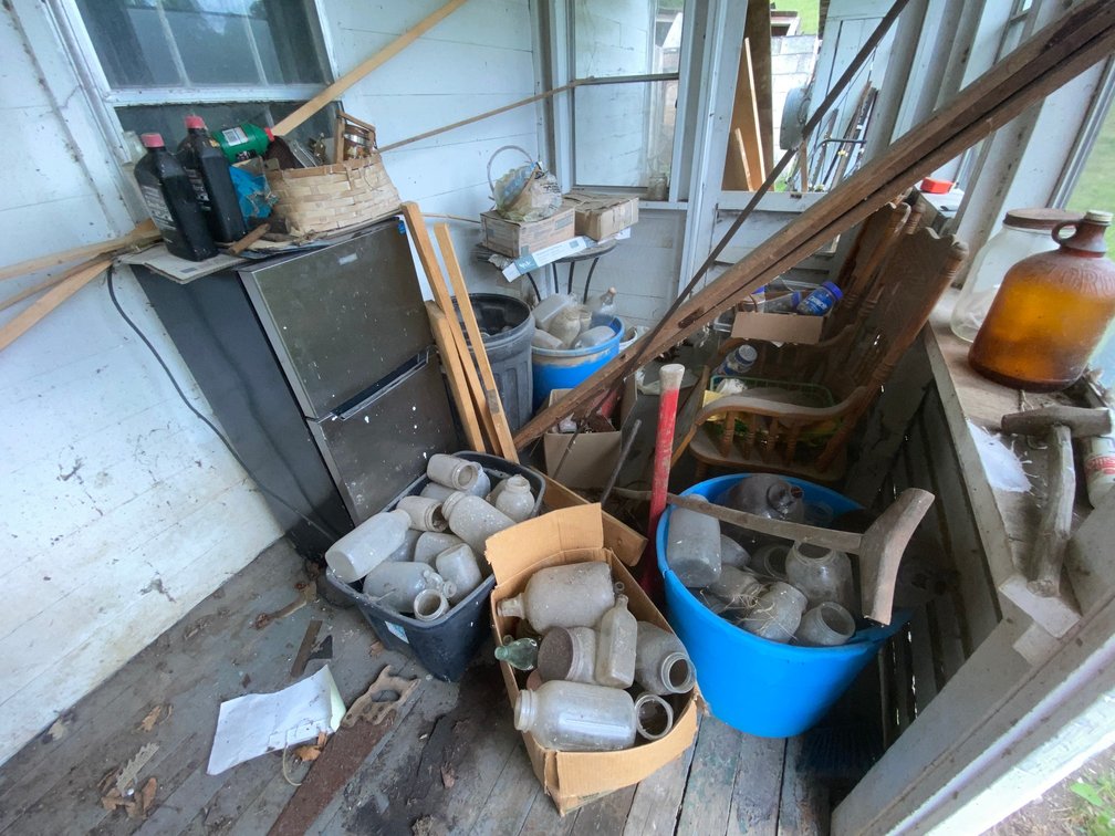 Contents of Left Side of Porch