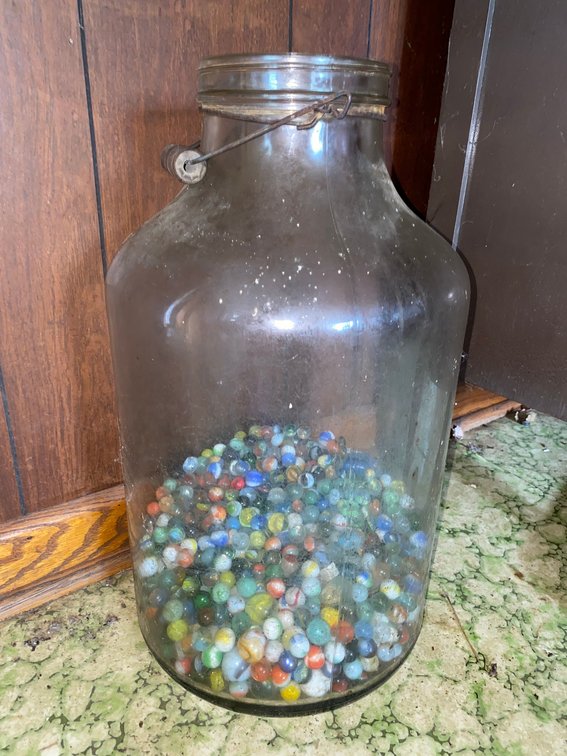 Large Jar of Marbles